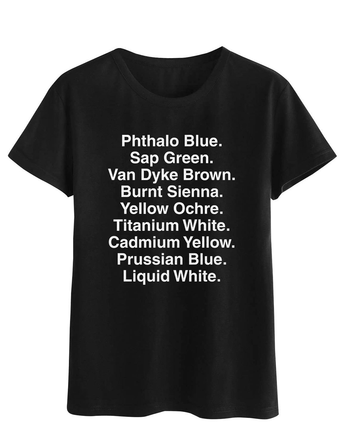 phthalo blue sap green 个性英文字母男女欧美街头t恤