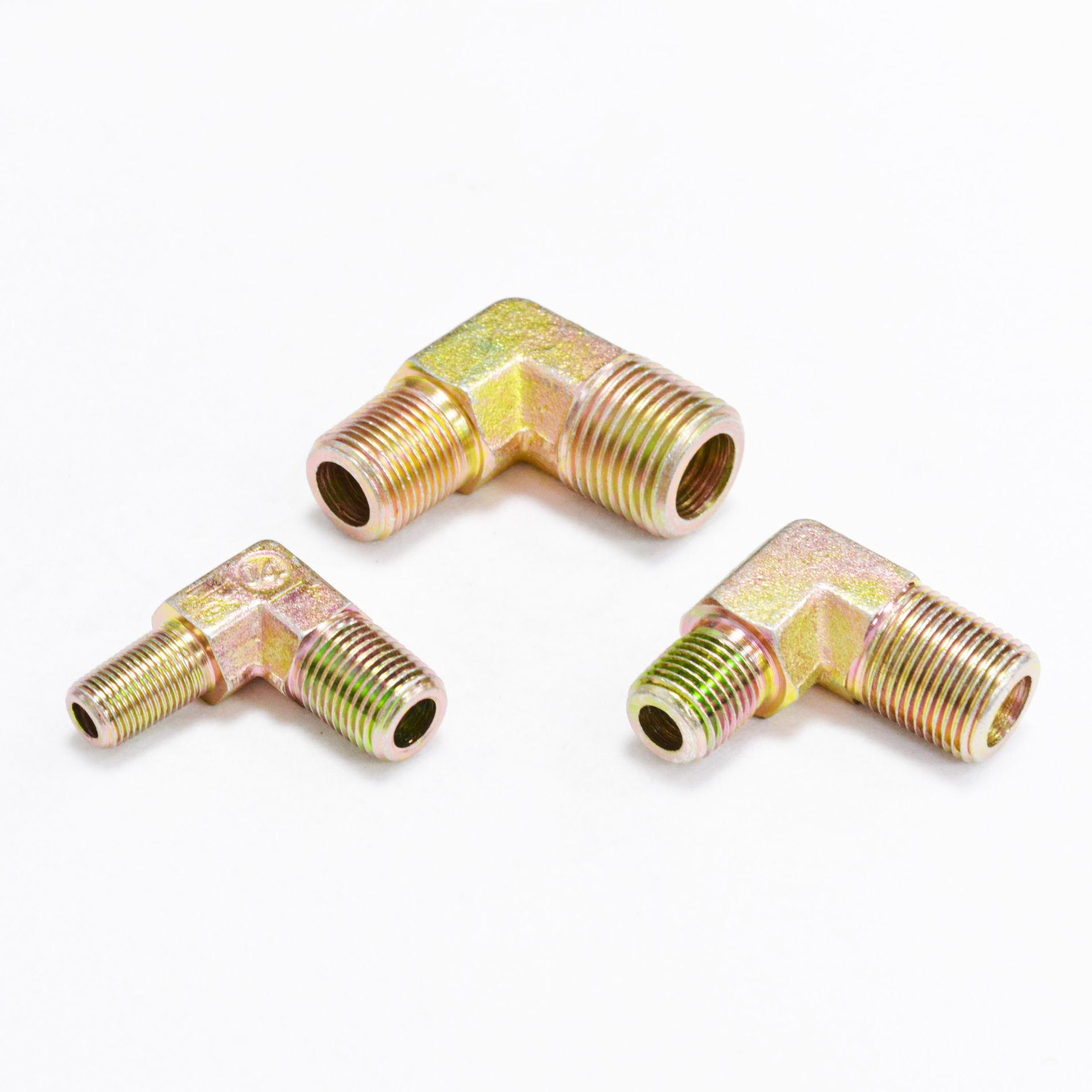 厂家直销液压弯力古90度高压油管接头啤喉管英制l型变径直角弯头