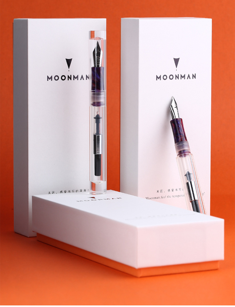 moonman末匠c1透明示范大容量笔杆储墨学生书写练字钢笔