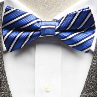 领结男结婚伴郎衬衫男士条纹商务休闲主持百搭蝴蝶结