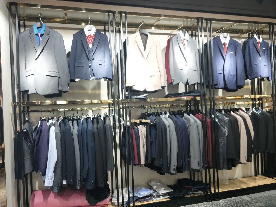 定制男装衫衣架,靠墙陈列架万达商场潮牌店 品牌集合店服装道具