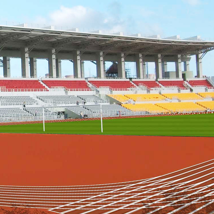 大跨度拱形悬挑膜结构遮阳看台足球场学校运动场看台膜结构