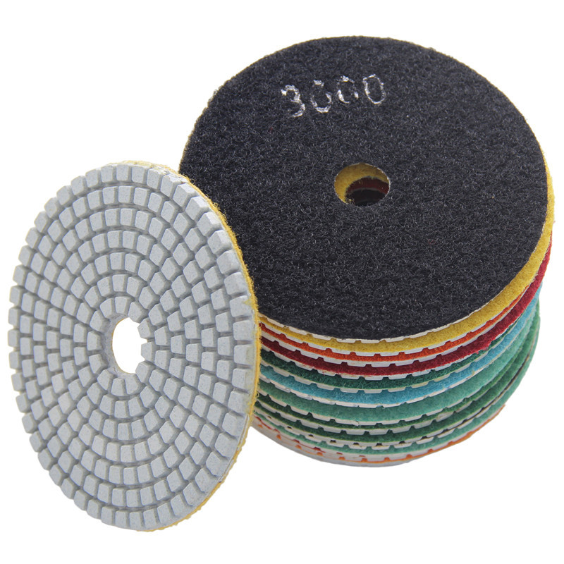 易光4寸金刚石水磨片石材打磨片大理石花岗岩软磨片抛光片10cm