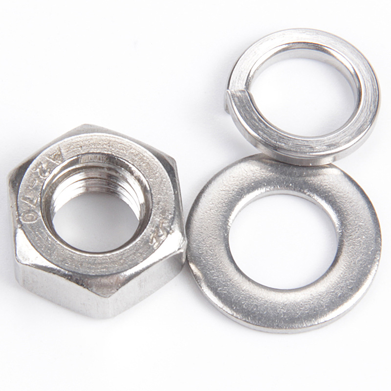 螺母垫片套装304不锈钢平弹垫华司介子螺帽组合大全m1.6m2m3m4m36