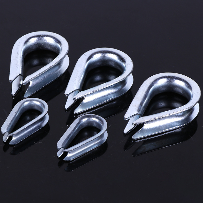 钢丝绳套环鸡心环配件 钢丝绳套环三角环管式套环 压制钢丝绳索具