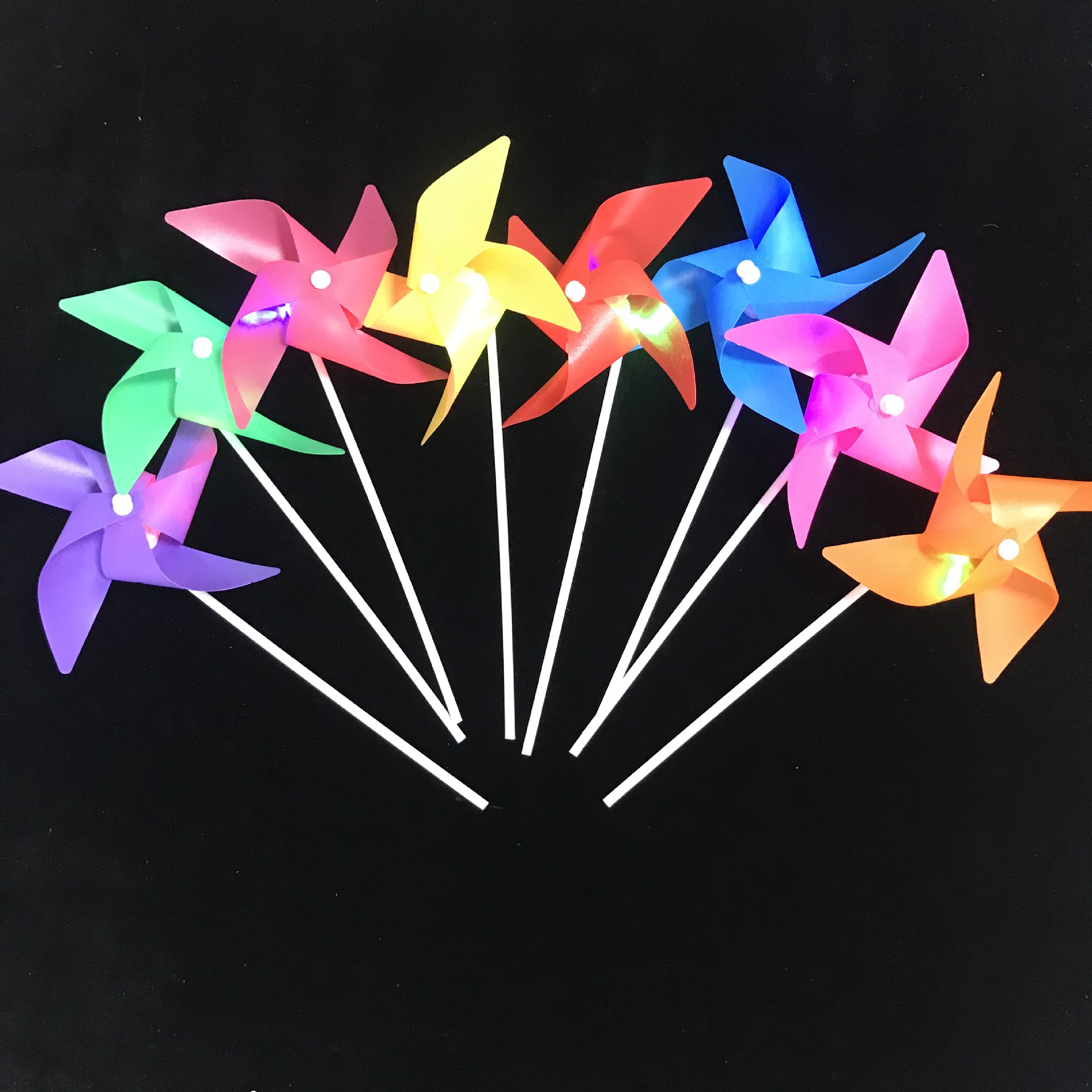 发光小风车儿童怀旧玩具 闪光风车 diy益智卡通玩具热卖货源批发