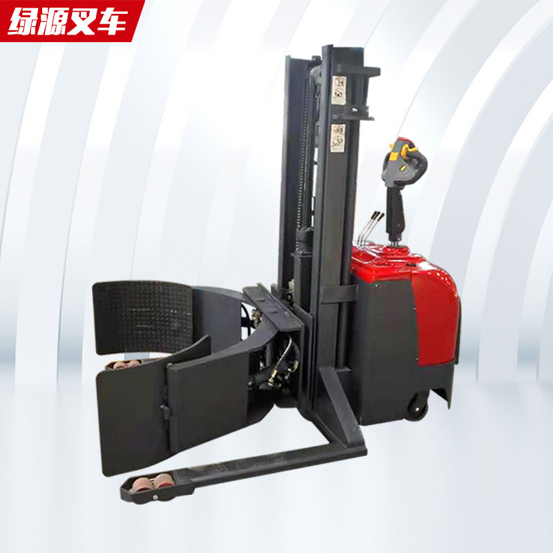 全电动旋转抱夹叉车 站驾式升降堆高车软抱夹纸卷夹油桶倒料车