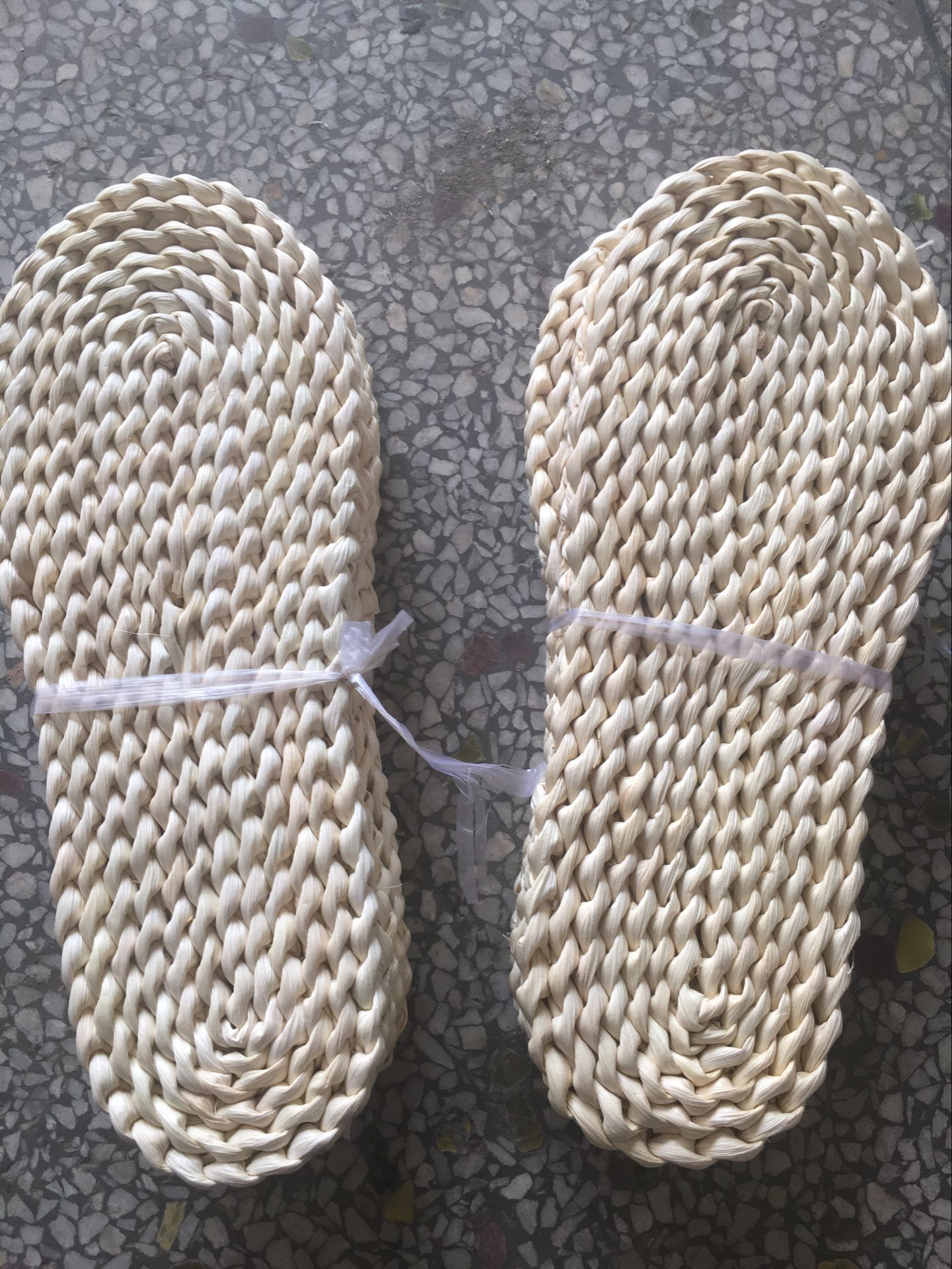 单层草鞋底玉米皮草编辫子材料diy制鞋半成品拖鞋底一双