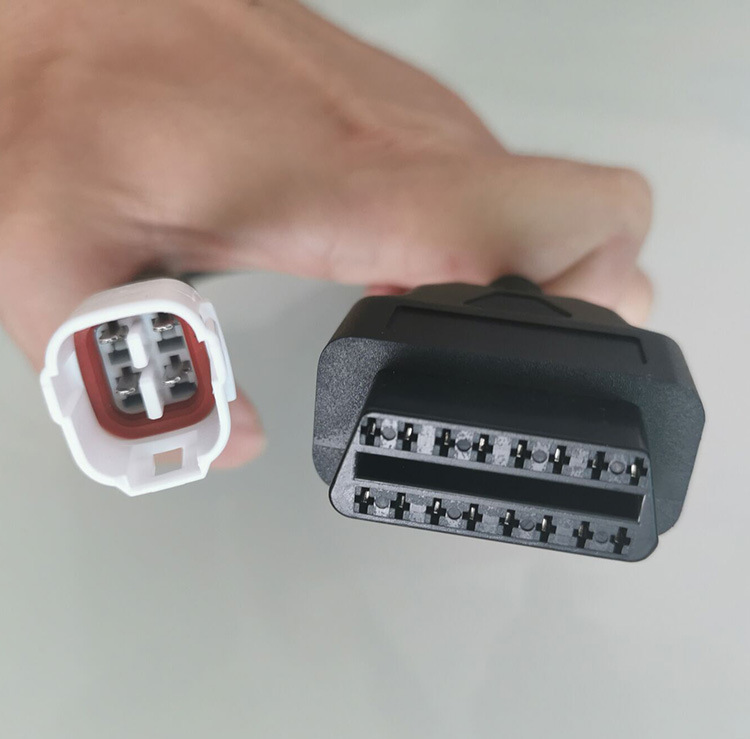 adapter for motorcycle yamaha 4 pin plug cable雅马哈4p转obd2