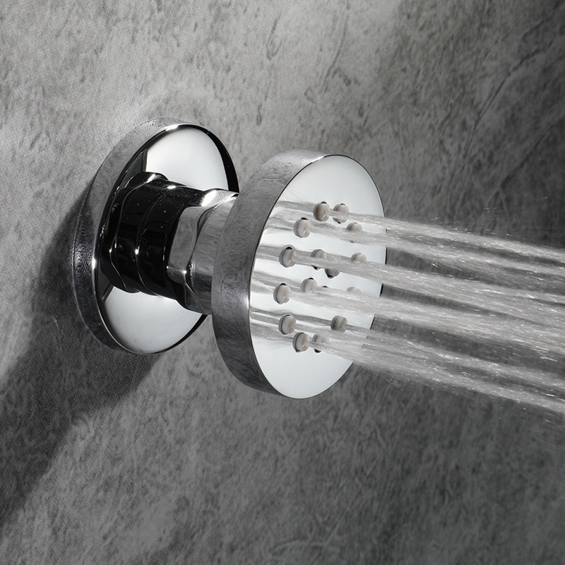 hideep全铜暗装花洒配件圆形小侧喷浴室花洒aa084