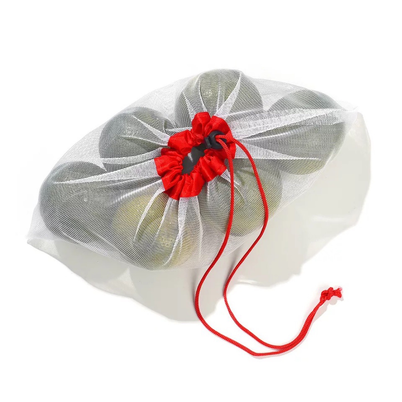 纱网水果网袋 透明可扫码涤纶网袋 可重复使用20d弯纹网格布袋