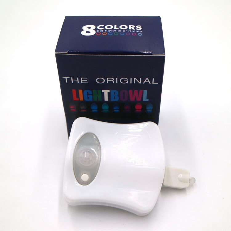 8 Colors 16 Colors New Toilet Induction Lamp Hanging Human Toilet Induction Toilet Lid Lamp Creative Led Small Night Lamp