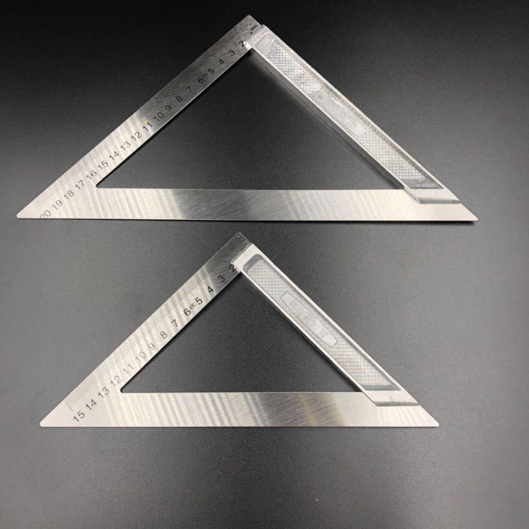 厂家直供木工铝合金三角尺 拐尺 角度尺 测量工具150-200mm三角尺