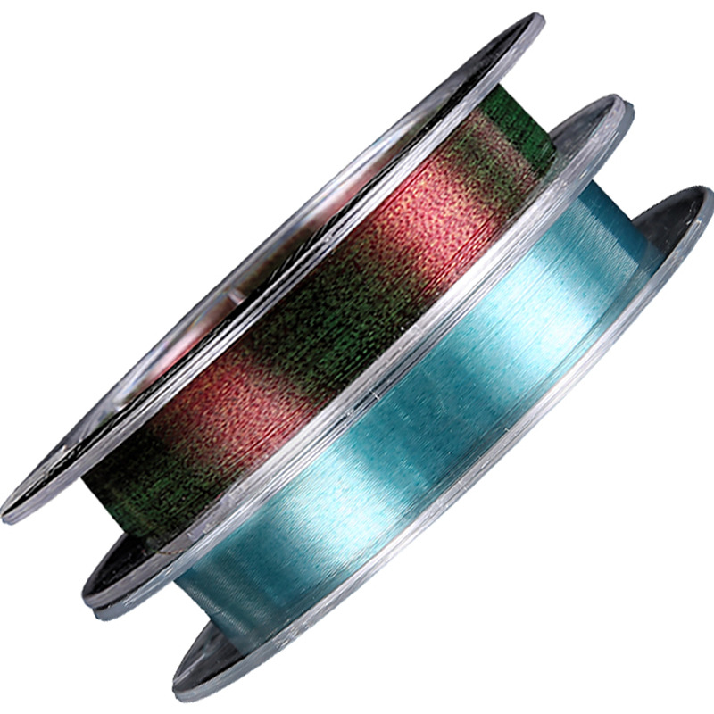 批发斑点钓鱼线隐形变色伪装50米主线子线台钓竞技黑坑鱼线斑点线