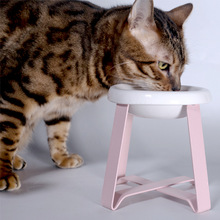 猫狗小型犬陶瓷碗狗狗食盆泰迪猫盆猫碗铁架餐桌猫咪宠物用品现货