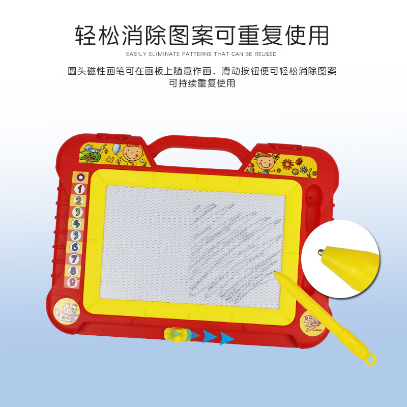 Small Size Mini Cartoon Magnetic Drawing Board Black and White Drawing Board Children's Early Education Educational Plastic Tablet Toys Wholesale