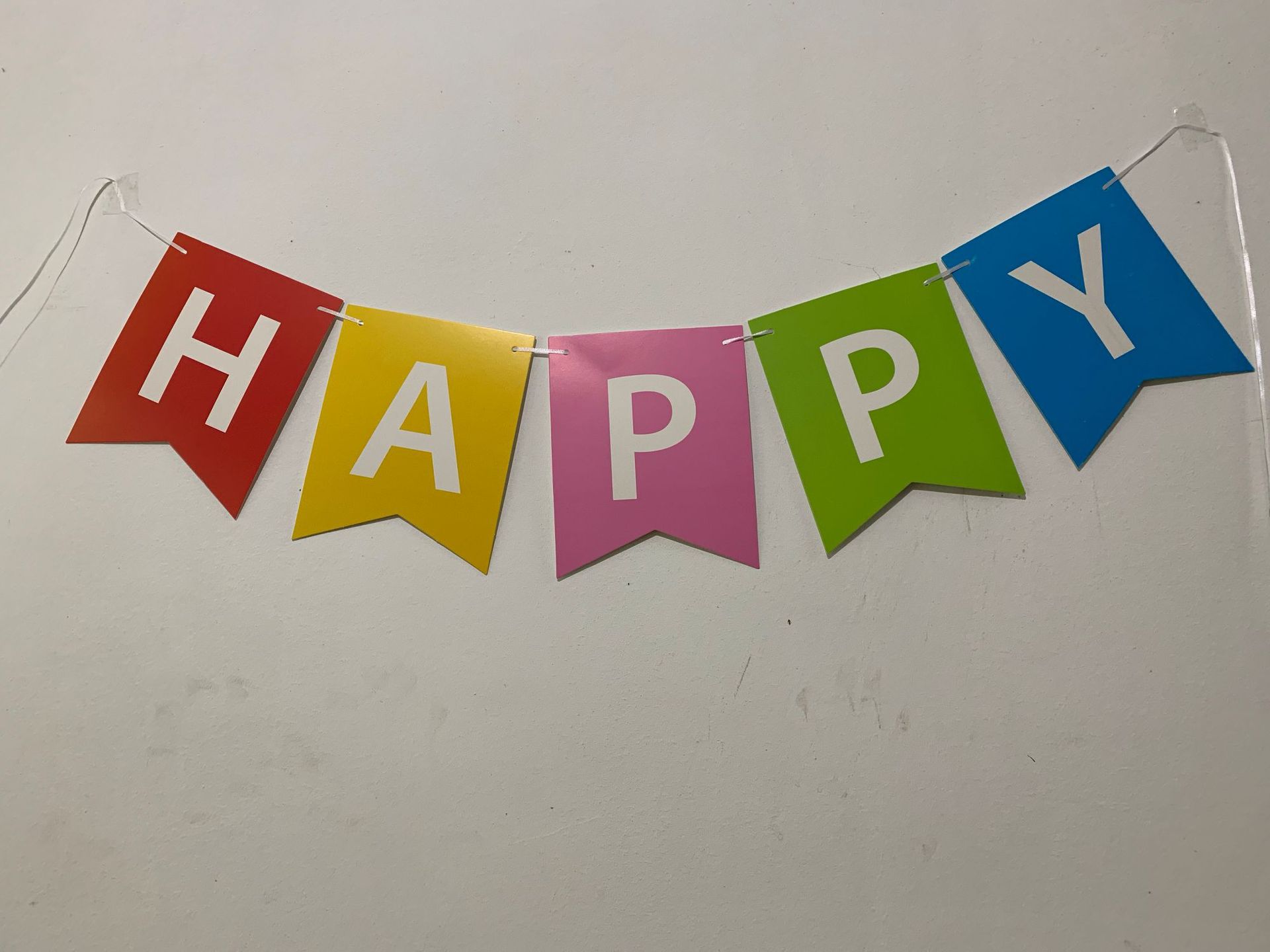 oz 16x20生日拉旗彩色燕鱼尾粉色吊旗三角旗挂旗生日派对背景装饰