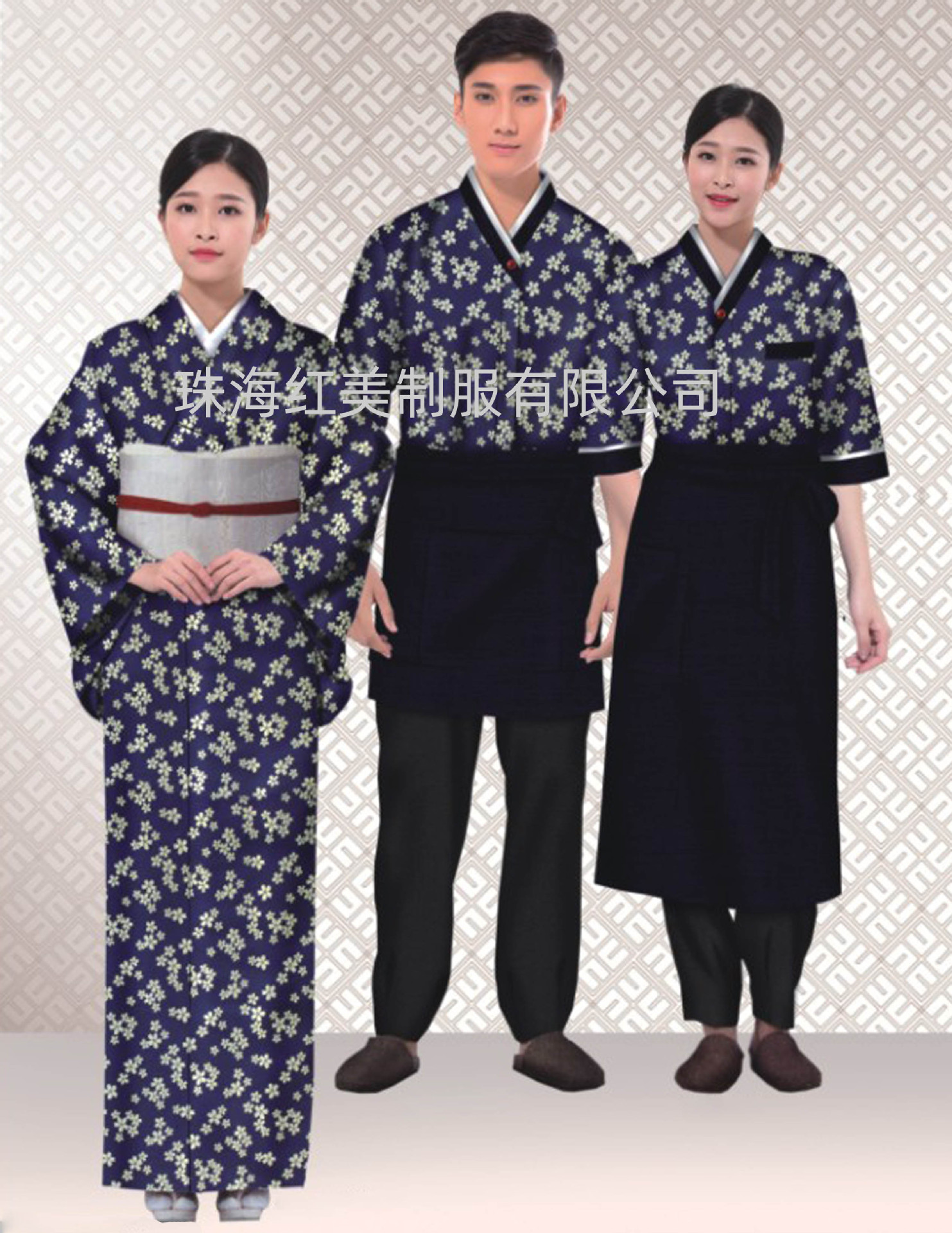 2020新款主题酒店餐厅工作服服装日本和服男女服务员餐饮茶楼制服