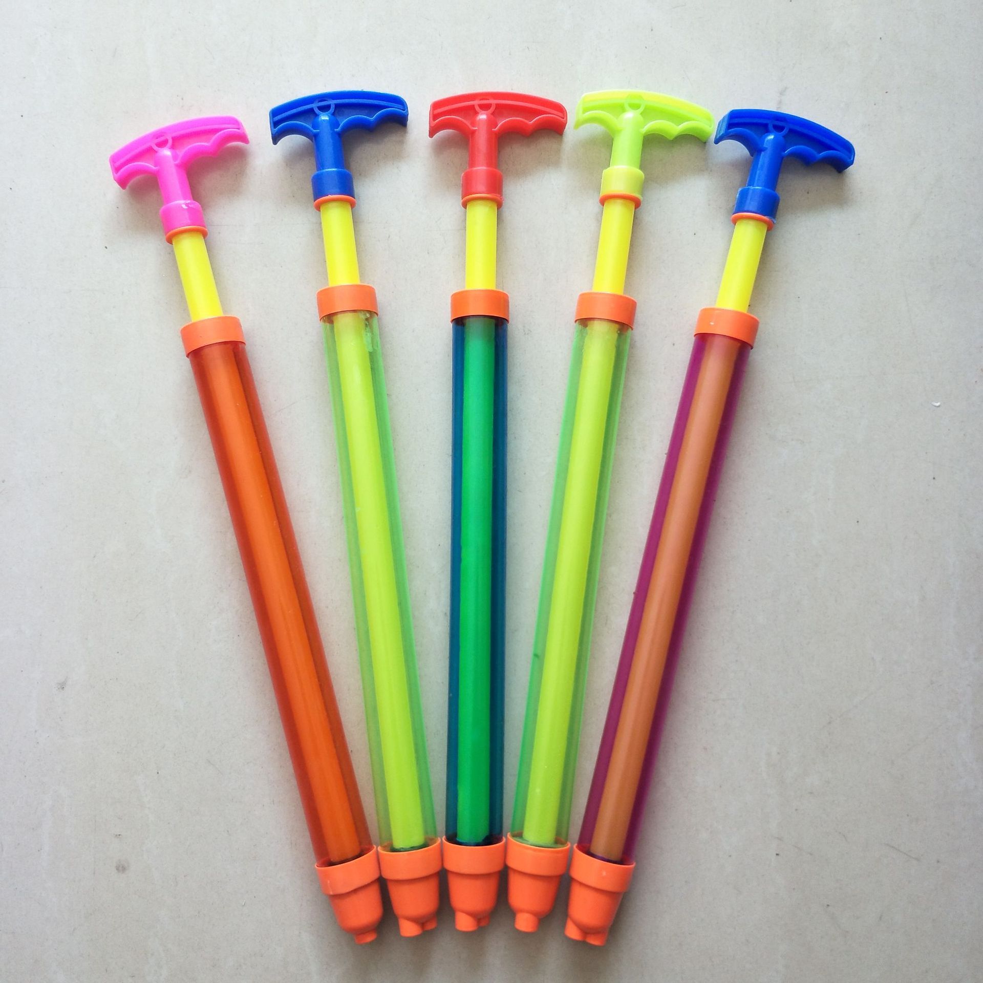 儿童玩具塑料水枪透明抽拉式水炮单管针筒水抽沙滩玩具批发