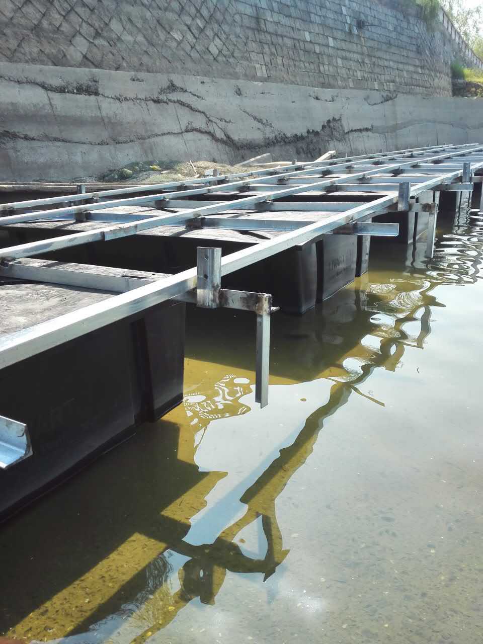 宁波加工码头浮箱 码头浮桥 钓鱼平台 君益塑业