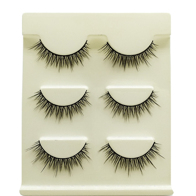 3d107 False Eyelashes Foreign Trade Eyelash European and American Natural Cross Handmade Eyelashes Simulation Eyelashes