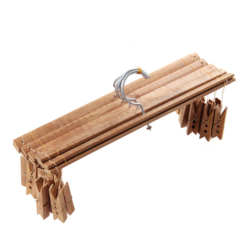 碳化防霉竹裤架 重竹黑化不发霉4夹竹裤架晾晒十字衣架大竹夹厂家