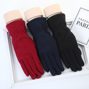 博航新款冬季摇粒绒手套 户外休闲骑行开车手套 保暖防风手套