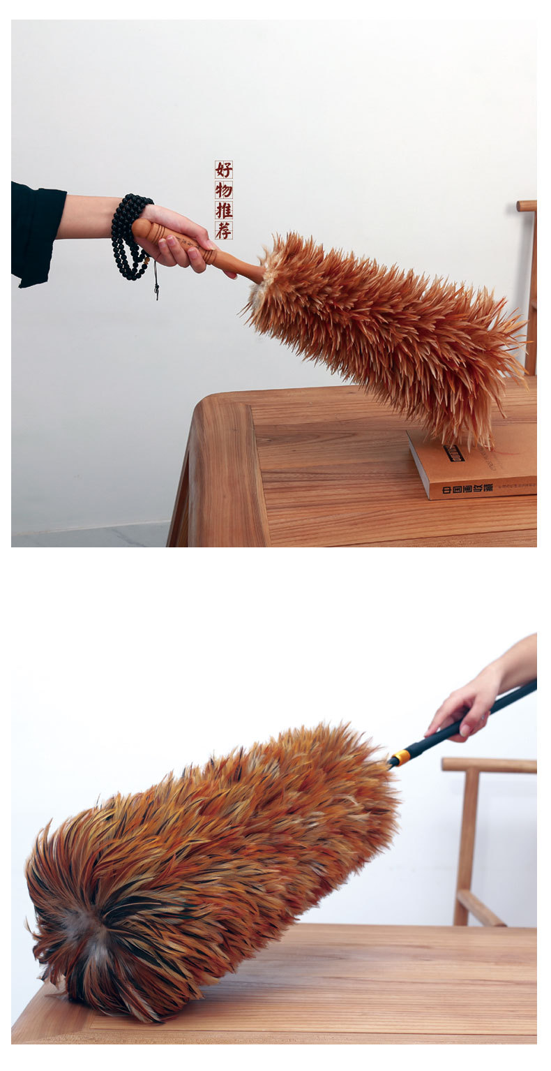 创意日式鸡毛掸子家车用禅子不掉毛天花板清洁工具超长伸缩除尘掸
