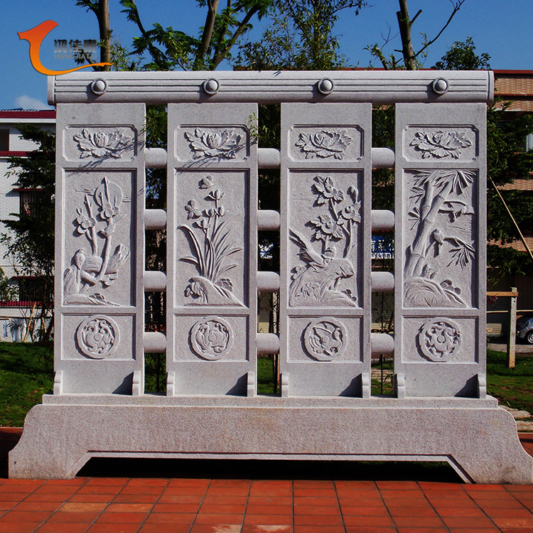 石材花岗岩大理石大型浮雕壁画雕刻影壁墙屏风地雕庭院园林景观