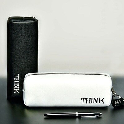 简约韩国风男女孩小清新密码锁笔袋 初中网红可爱大容量