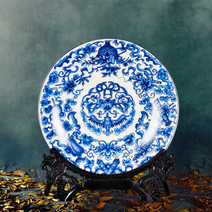 瓷器安居乐业瓷盘摆件装饰挂盘陶瓷艺术品摆件家居阿里巴巴为您找到约