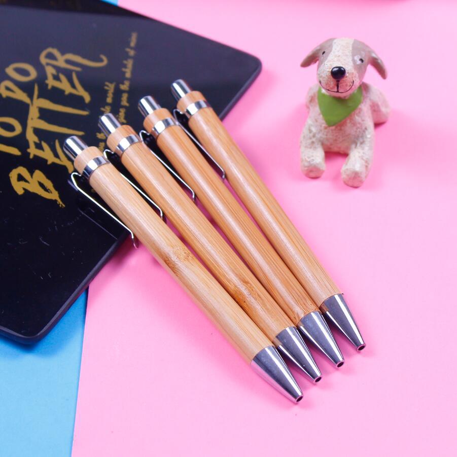 供应环保竹杆圆珠笔 按动竹子笔 创意广告礼品笔 可定制logo