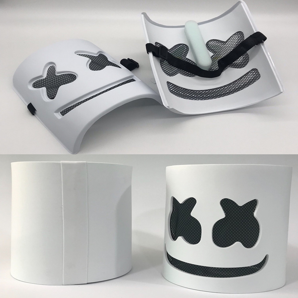 百大电音节棉花糖dj同款面具化妆舞会表演面具marshmello头套直播