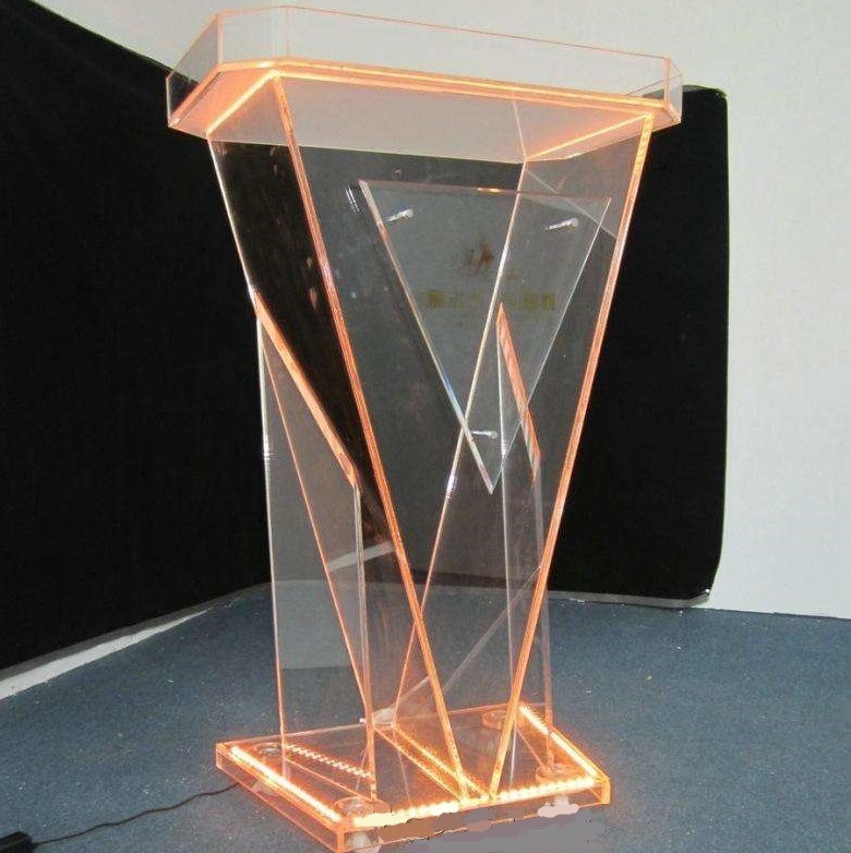 有机玻璃讲台 亚克力演讲台 亚克力办公用品 有机玻璃制品