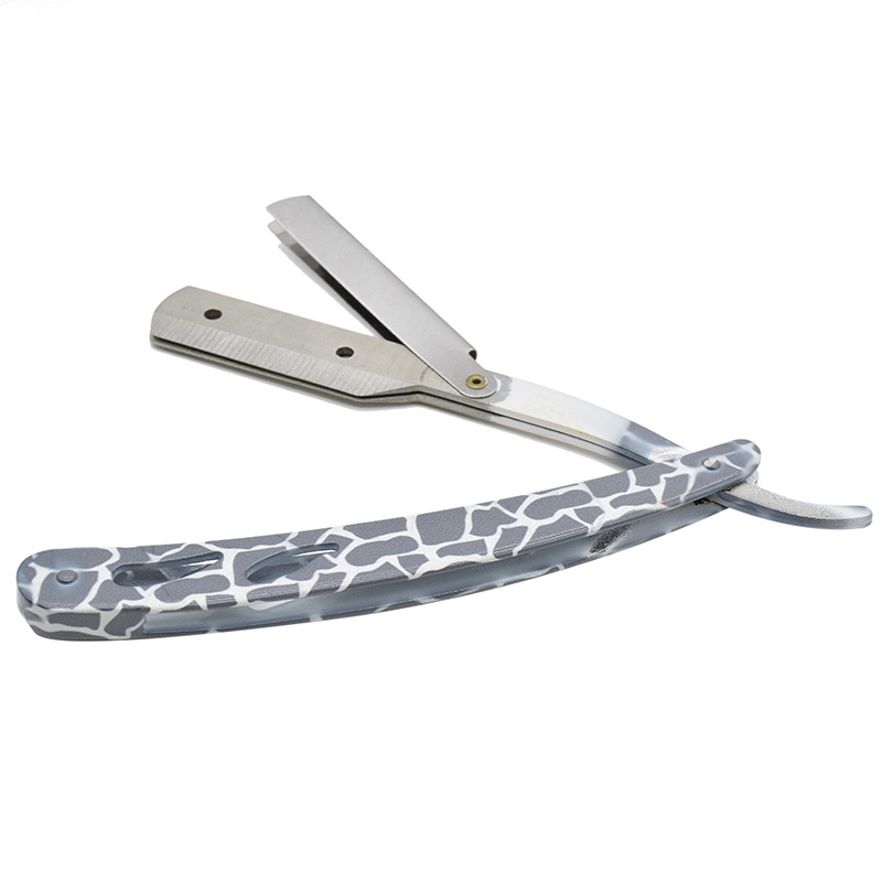 老式剃须刀架 理发折叠手动剃刀架不锈钢刮胡刮脸修眉刀跨境剃刀