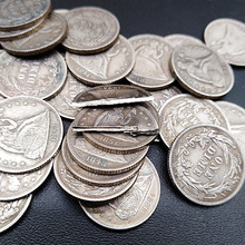 美国小硬币拿旗1840-1873年铜币收藏外国5分仿古银币工艺品