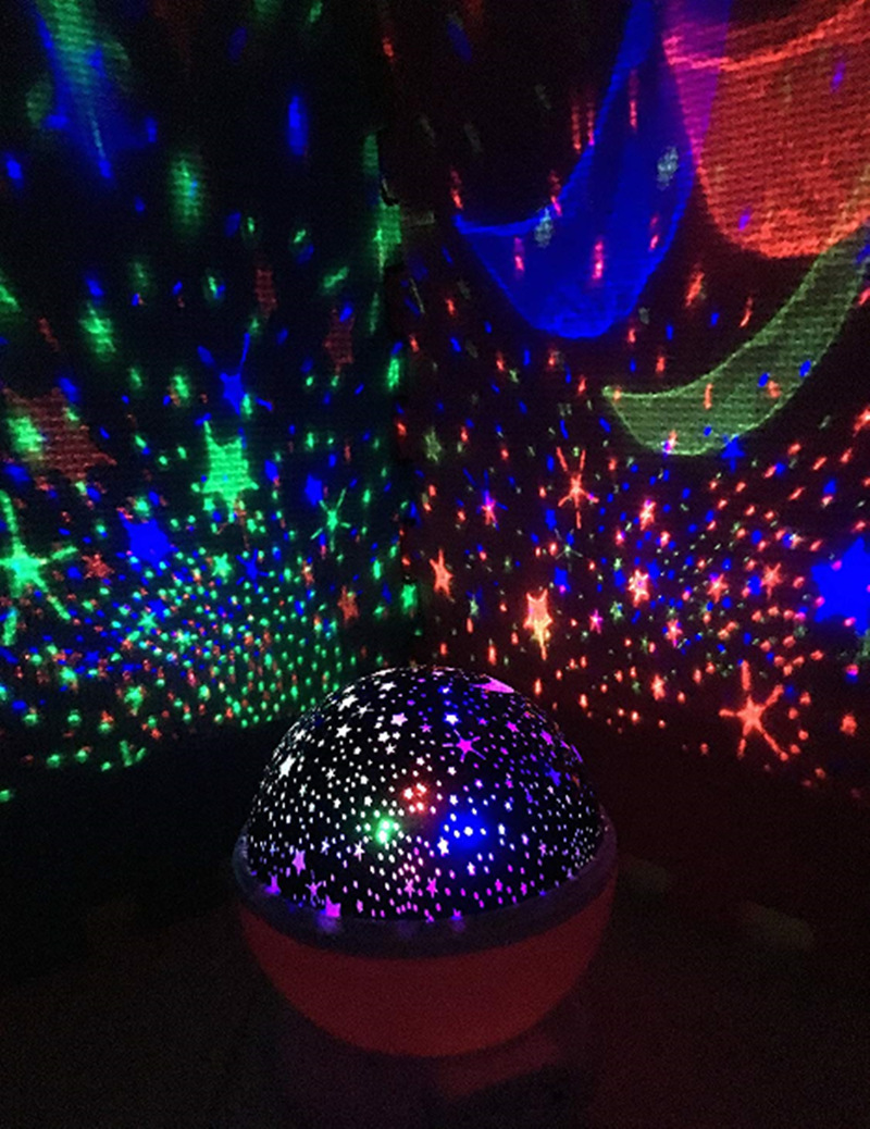 旋转led星空投影灯星空灯星光灯星星灯满天星灯旋转梦幻创意夜灯