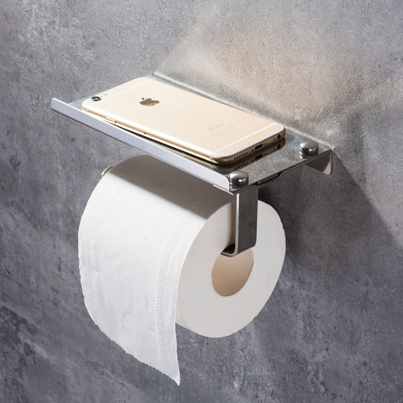 304不锈钢纸巾架 厕所卷纸架卫生间纸巾盒 厕纸架 美式 擦手纸盒