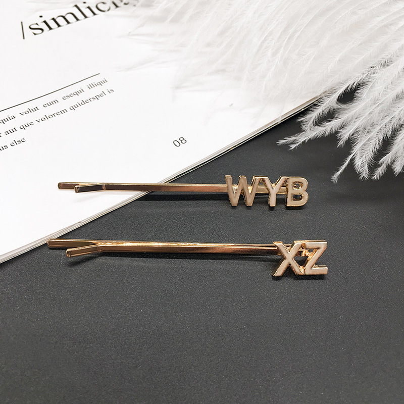 陈情令bjyxszd发夹 肖战王一博同款字母一字夹子博君一字夹头饰品