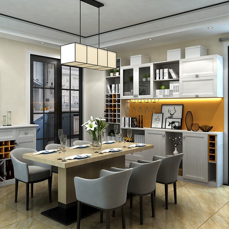 广州厂美佰利全屋定制家具现代简约定制衣柜实木整体衣柜加州阳光