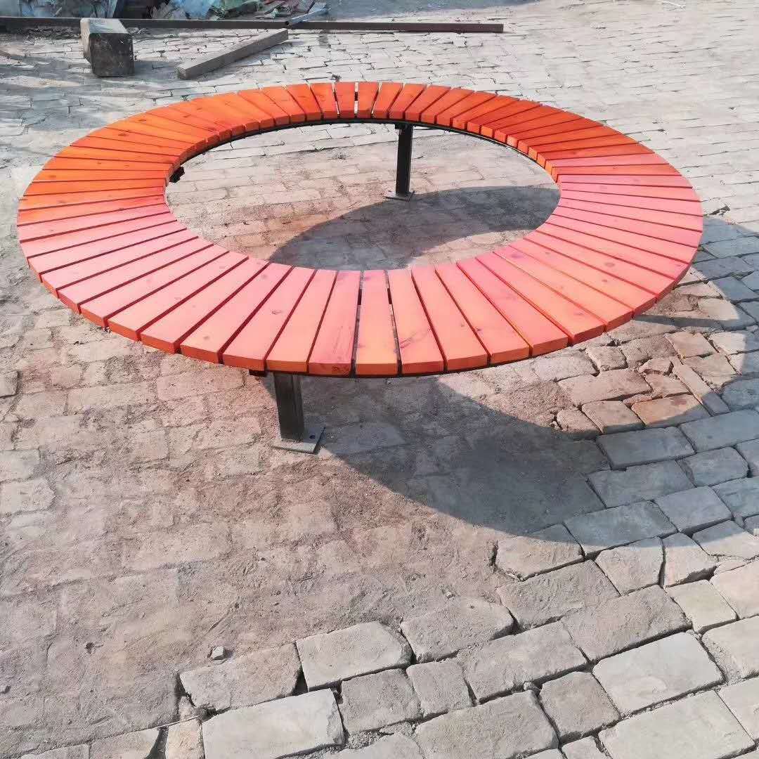 户外围树椅 圆形公园椅 广场休闲围树座椅 实木园林 围树凳
