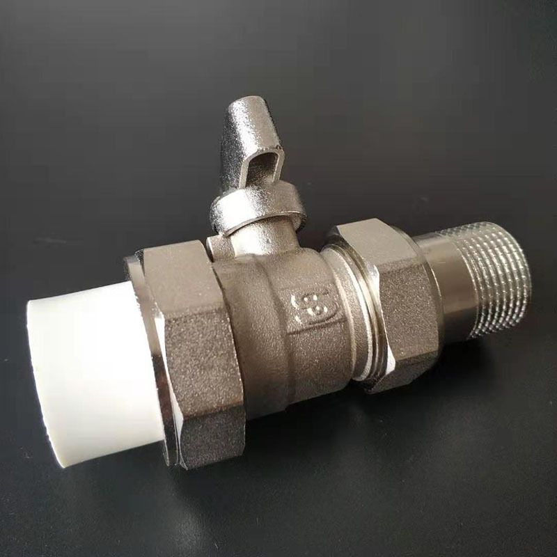 苏明ppr水管活接阀门6分 活接铜球阀 ppr外丝双活接球阀