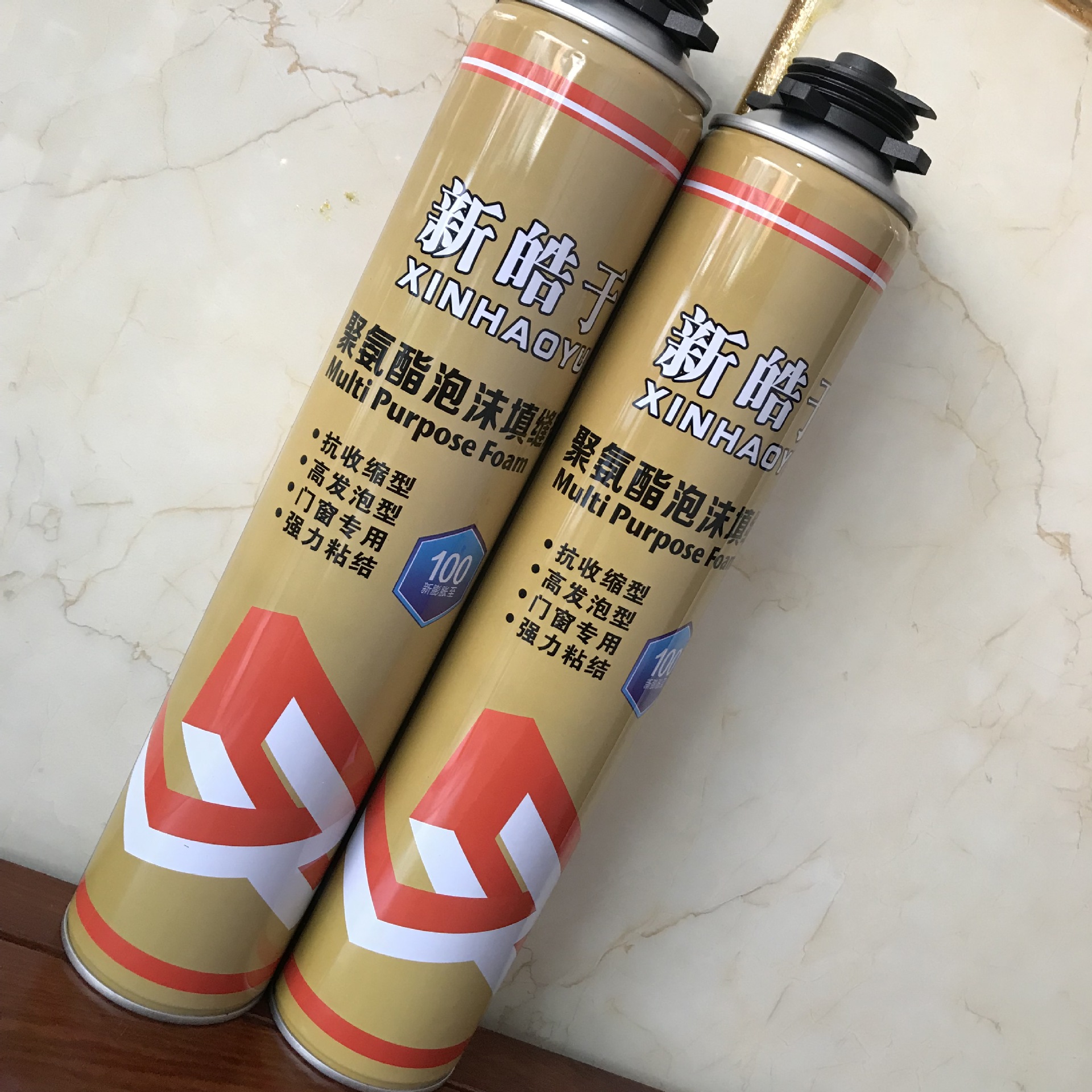 厂家批发 新皓宇枪管一体聚氨酯发泡胶泡沫胶填缝剂 建筑填缝