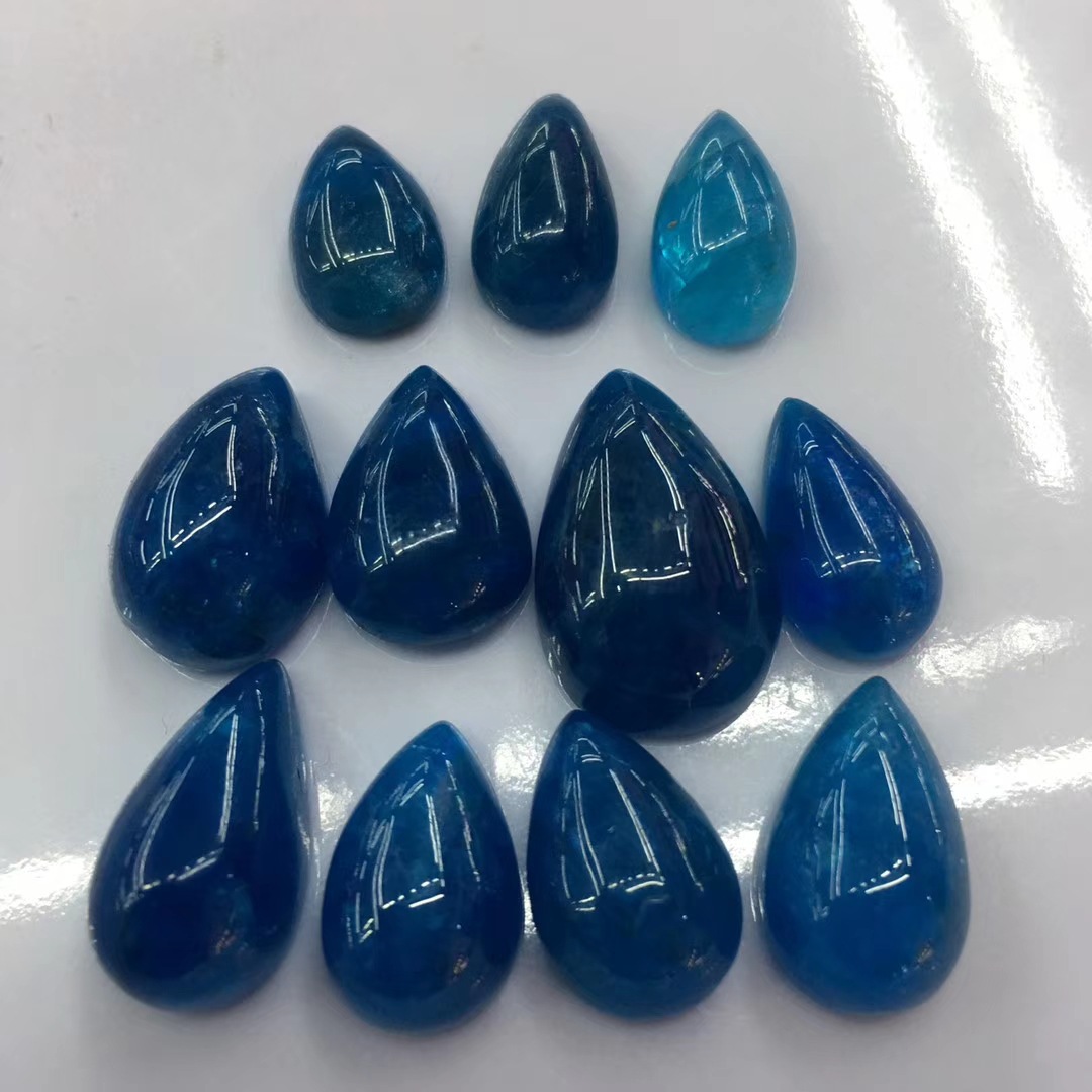 磷灰石吊坠 天然磷灰石裸石 磷灰石水滴吊坠 土耳其蓝磷灰 镶嵌用