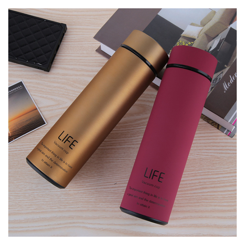 Factory Wholesale Business Straight Vacuum Stainless Steel Vacuum Cup Rubber Paint Double Stainless Steel Gift Thermos Cup