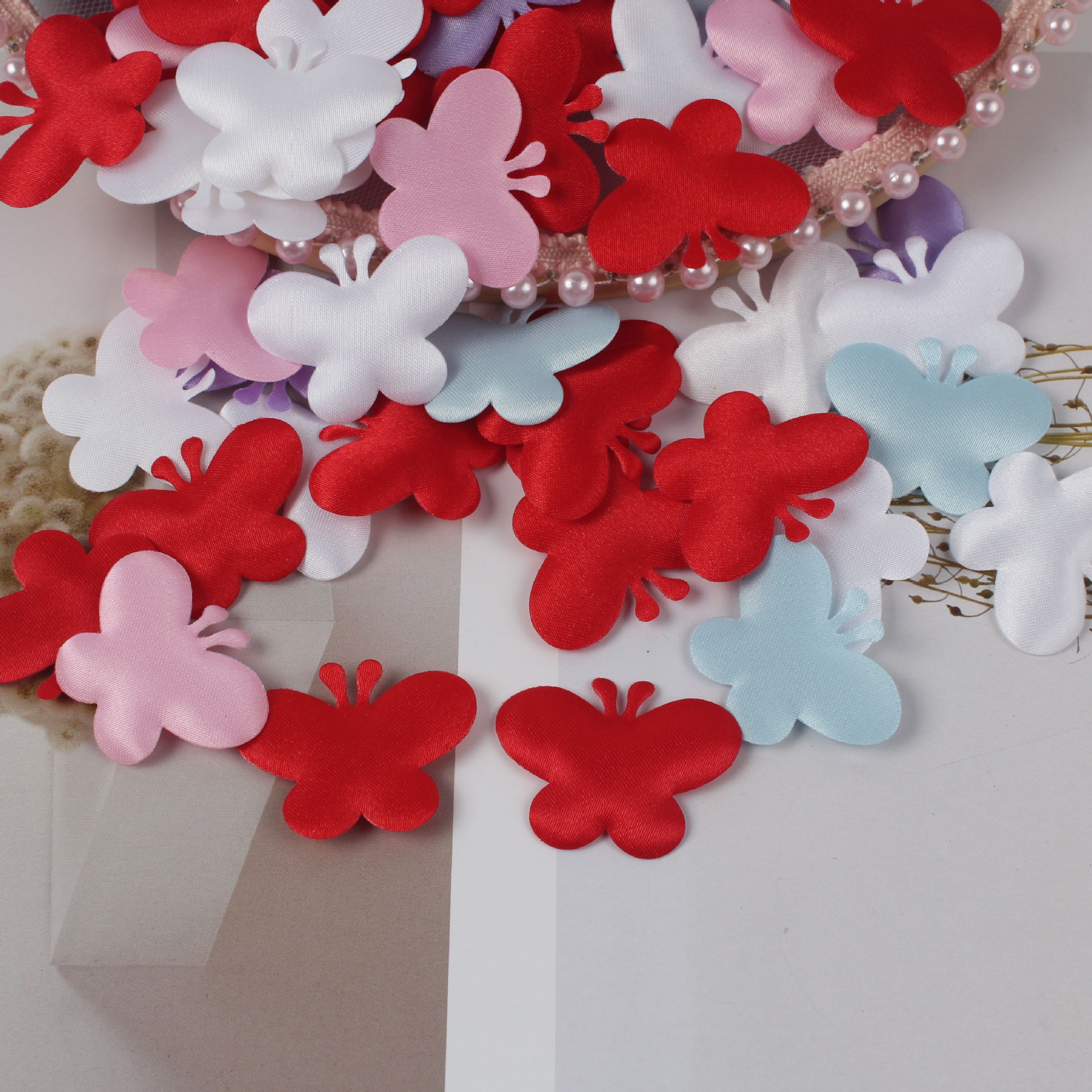 5公分海绵蝴蝶压床撒花婚礼装饰布置纸屑100包