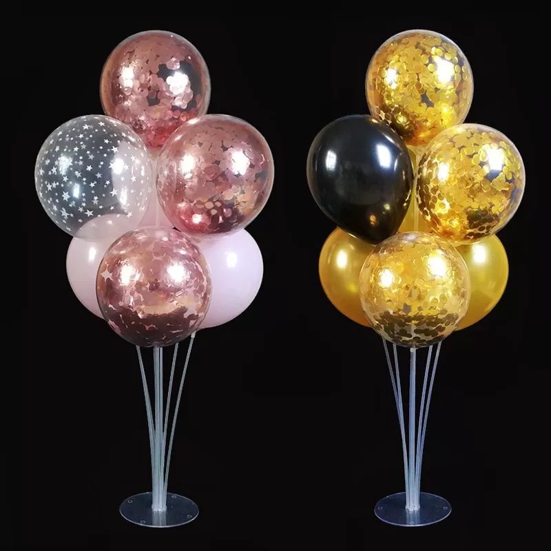 Factory Wholesale National Day Balloon Table Drifting Transparent Support Wedding Birthday Party Table Ornaments Decoration Luminous Balloon Floating