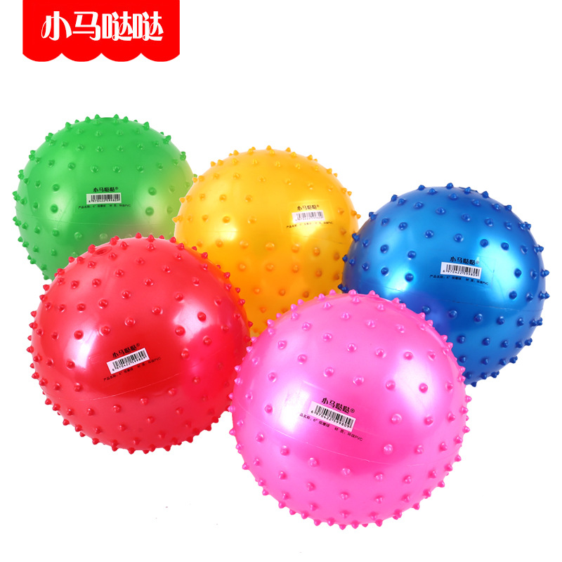 Stall Children Inflatable Toy Ball Massage Ball Baby PVC Racket Belt Acanthosphere Wholesale