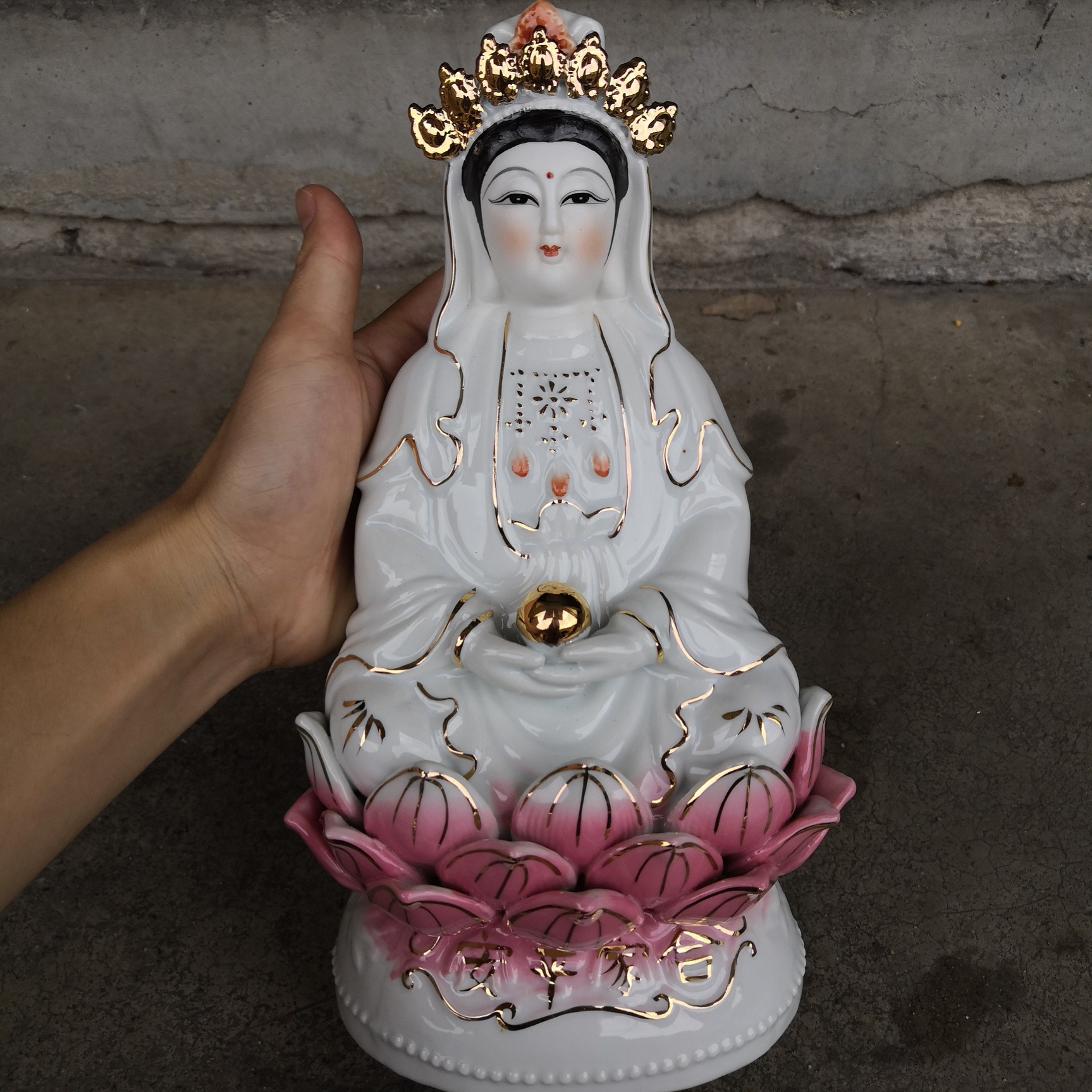 8-10寸白玉合家平安观音(zg)8寸特白观音产品实拍图产品特点包装:1个