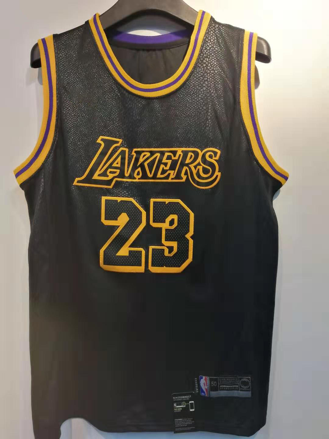 新款湖人队新赛季詹姆斯球服23号24号8号城市版刺绣球迷运动衣